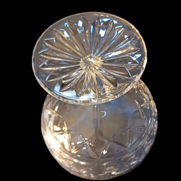 Elegant Art Deco Collectible Cut Crystal Open Pedestal Candy Trinket Dish - Picture 14 of 16